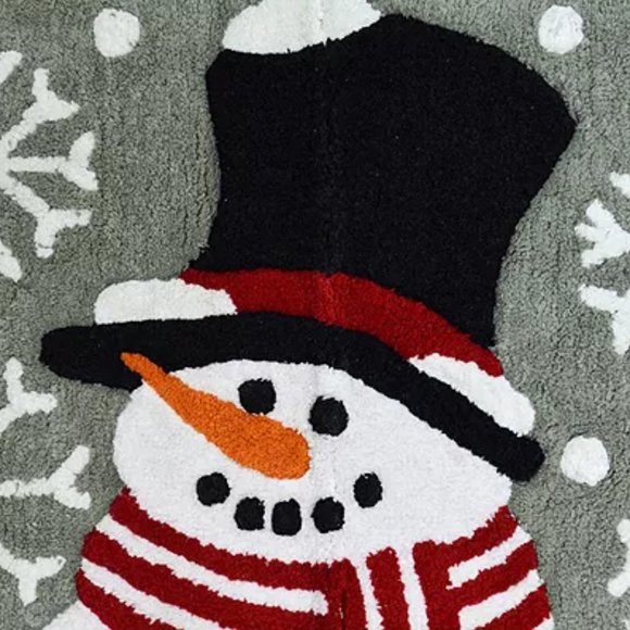 St. Nicholas Square Snowman Bath Rug - Picture 2 of 2